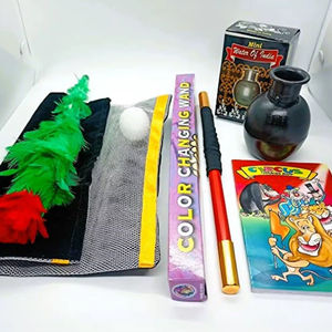 Pre Stage Magic Set 5 Easy Tricks Magic <b>Wand</b> Egg Bag Water from Pot Magic Book Blooming Flower - Product Image 1