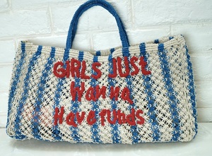Bolso Tote de Yute Tejido a Crochet Bonjour Habibi para Mujer, Estilo Bohemio, Veraniego, para Playa, Hecho a Mano, Ligero, Resistente al Agua, con Cierre de Cremallera y Parte Superior Abierta - Product Image 4