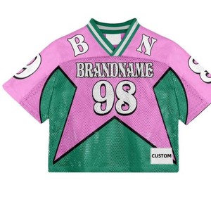 Maillots de rugby personnalisés pour femmes, édition joueur, à manches courtes, en maille, grande taille, avec impression sur mesure, faible MOQ - Product Image 6