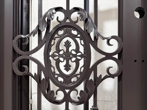 Royal Luxury wrought iron main gate – Modern design, <b>swing</b>-opening style, rust-resistant and waterproof finish, easy to use. - Product Image 5