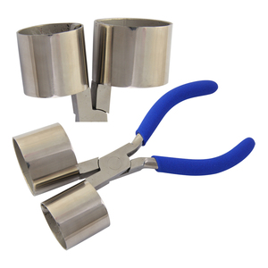 Double Cylinder Bracelet Bending Pliers Cylinder Sizes 1-3/8in & 1- 5/8in Size 160mm W/out Spring & Matt <b>Foam</b> Handles Lap Joint - Product Image 1
