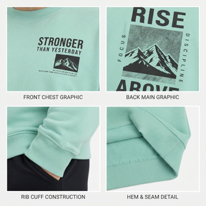 เสื้อสเวตเชิ้ตพิมพ์ลายไซส์ใหญ่สำหรับผู้ชาย คอกลม ผ้าเฟรนช์เทอร์รี่ เสื้อยืดผ้าฝ้ายขนแกะ เสื้อพูลโอเวอร์สำหรับผู้ชาย เสื้อกันหนาวลำลองสำหรับฤดูหนาว - Product Image 6
