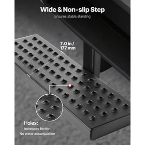 แผ่นกันกระแทกหลังแบบกว้าง ป้องกันการลื่นไถล รองรับน้ำหนักได้ 350 ปอนด์ สำหรับตัวรับแบบ 2 นิ้ว - Product Image 5
