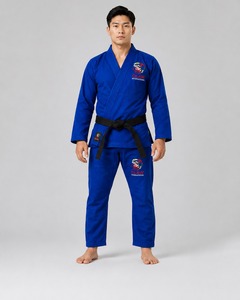OEM Service Martial Arts Karate Uniform Polyester/Cotton Jiu Jitsu Lightweight Breathable Fighting Use Custom Front High Quality - Product Image 2