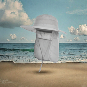 Chapeau Bob Unisexe Léger en Maille avec Rabat de Protection du Cou Anti-UV, Chapeau de Pêcheur Décontracté d'Été pour l'Extérieur, Ajustable pour Adultes - Product Image 6