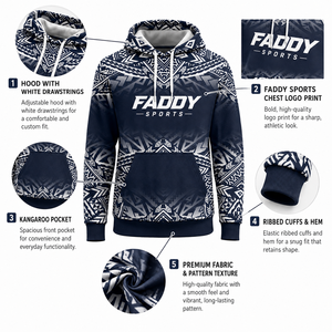 2026 New Arrival Custom Polynesian Graphic Hoodie Wholesale <b>Men</b> Sublimation Print Pullover Heavyweight Cotton <b>Fleece</b> Apparel - Product Image 4