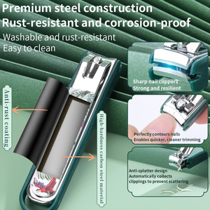 Premium 7-Piece Professional Travel Manicure <b>Kit</b> with 4 in 1 <b>Nail</b> Clipper Single Spring Metal Construction Bag Included - Product Image 4