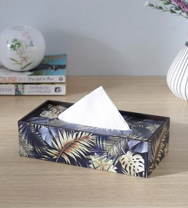Boîte à mouchoirs en bois artisanal indien avec impression Meena |   Style bohème élégant par HF CRAFTS - Product Image 3
