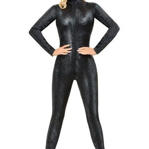 Mono Negro sin Mangas para Mujer, Elástico, Ajustado, de una Pieza, Estilo Contemporáneo, Atuendo Minimalista y Elegante - Product Image 5