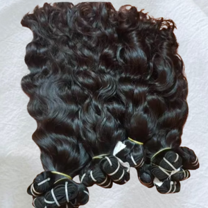 Extensions de cheveux indiens vierges Remy de luxe, couleur naturelle, lisses et soyeux, ondulations naturelles, ondulations profondes lâches, double trame machine - Product Image 6