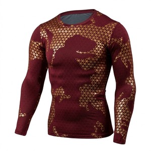 Maillot de bain anti-UV pour homme UPF 50+ à manches longues, séchage rapide, haut de surf, tendance Europe et USA, vêtements de plage - Product Image 1