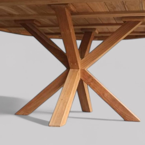 Minimalist Design <b>Foldable</b> 4-Seater <b>Dining</b> <b>Table</b> with Teak Wooden Frame Material and Modern Style for Home Furniture Decoration - Product Image 5