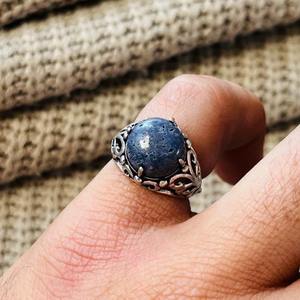 Fashionable Bold <b>Lapis</b> <b>Lazuli</b> <b>Ring</b> silver Plated Brass Filigree <b>Ring</b> Vintage Statement Tribal <b>Ring</b> Wholesale <b>Ring</b> For Women - Product Image 2