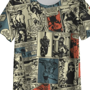 T-shirt imprimé par sublimation intégrale, motif de bande dessinée personnalisé, tee-shirt unisexe, streetwear, haut de mode, OEM ODM, t-shirt en polyester, usine - Product Image 5