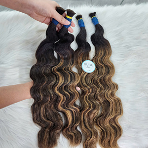 Extensiones de Cabello Rizado Liso a Granel – 100% Cabello Humano, Suave y Sin Enredos, Negro Natural, Doble Trama, Precio de Fábrica - Product Image 1