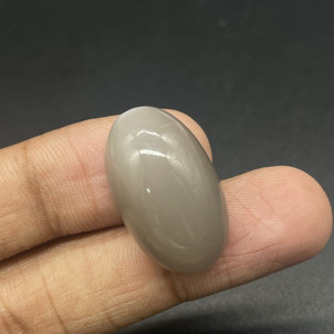 Grand cabochon de pierre de lune grise naturelle 27,40 carats, taille ovale, pour la fabrication de bijoux - Product Image 4