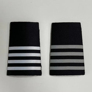 Custom High Quality Shoulder <b>Badge</b> Epaulets with Enamel Plating Lace Rhinestones for Airline Security Staff Uniforms - Product Image 4