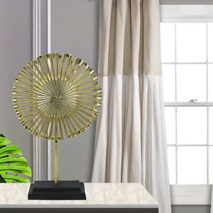 Centro de mesa de metal con acabado dorado para mesa de comedor, adorno y estilo decorativo elegante para el hogar. - Product Image 4