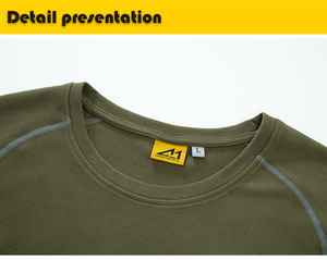 Durable Windproof Solid Knitted Sporty Blank Men's Spandex Polyester Neck <b>Long</b> Sleeve T-Shirt Anti-Abrasion Anti-UV Breathable - Product Image 5