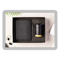 Set Regalo Promozionale per Ufficio in Pelle PU: Taccuino, Penna, Bicchiere con Stampa Digitale Personalizzata e Confezione Regalo