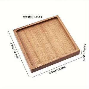 Bandeja de Servir Grande de Madera Maciza Hecha a Mano, Estilo Rústico, para Desayuno, Té, Café, Juego de 2 - Product Image 3