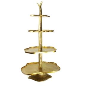 Soporte de Pastel Metálico de 4 Niveles con Forma Redondeada para Fiestas y Celebraciones, Decorativo para Cumpleaños, Diseño Moderno - Product Image 3