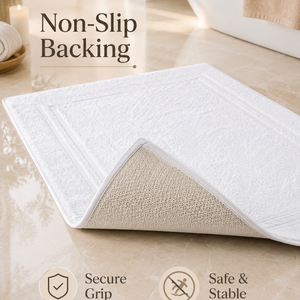 Alfombra de Baño de Algodón Blanco de la Colección Premium Hotel, 775 GSM, 20 x 30 Pulgadas, Alfombra de Baño Absorbente de Lujo, Proveedor de Exportación - Product Image 5
