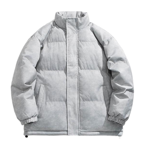 Men's Winter Washed Polyester Puffer Jacket Full Sleeve Windproof <b>Coat</b> for Adults - Product Image 2