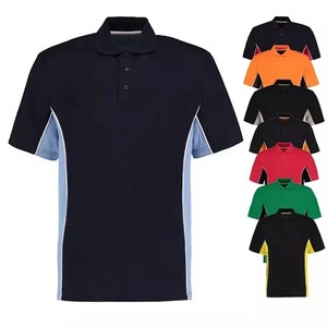 Polo de Manga Corta Gris para Hombre con Ribete Amarillo Neón, Diseño Deportivo de Secado Rápido, Logotipo Estampado en la Parte Delantera - Product Image 6