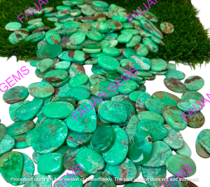 Turquoise Verte Naturelle Cabochon Pierre Précieuse en Vrac Polie Toutes Formes Certifiée Livraison Rapide Fabrication de Bijoux Gratuite - Product Image 3