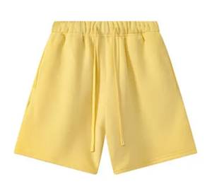 Shorts Bermuda en Coton Blanc pour Homme, Taille Élastique, Couleur Unie, Tissu Respirant, Coupe Décontractée, Taille Mi-Haute - Product Image 5