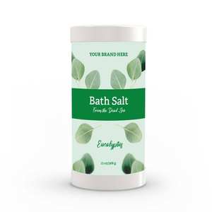 Aromasong Int. Sels de Bain Naturels de la Mer Morte Fabriqués aux États-Unis, Marque Privée, en Pot à Secouer, Fusion Eucalyptus Bambou Miel, Nourrissant pour le Corps - Product Image 1