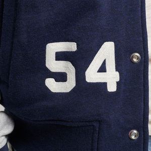 Vestes de baseball en chenille de laine avec logo personnalisé, broderie, manches en cuir vintage, col montant, veste varsity d'hiver pour hommes - Product Image 5