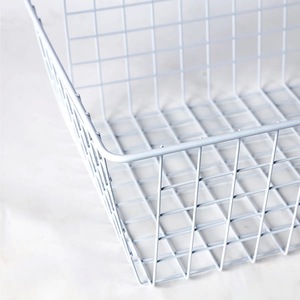 Panier de rangement industriel en métal maillé, grand organisateur de linge pour la maison - Product Image 4
