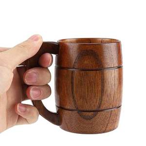 Jarra de Cerveza de Madera Hecha a Mano con Inserto de Acero Inoxidable, Diseño Clásico, Agarre Ergonómico, Apta para Lavavajillas y Microondas, Caja de Regalo, Ideal para el Hogar, Bar o Fiestas - Product Image 3