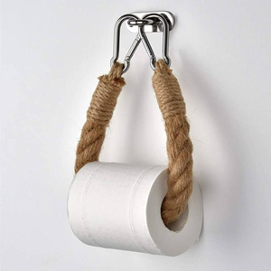 Support mural en corde pour papier toilette, organisateur de rangement domestique, crochet de rangement, support de papier toilette en corde, vente chaude - Product Image 1