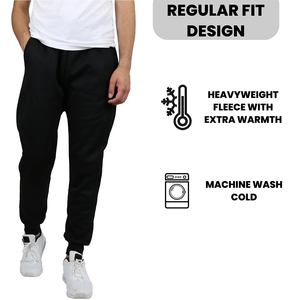Men's Cotton Sweatpants Elastic Waist Casual Loose Fit With Side Pockets <b>Black</b> Autumn Wear Jogger <b>Pants</b> mens fitness trousers - Product Image 2