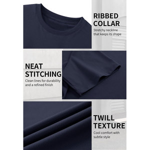 เสื้อยืดคอกลมสำหรับผู้ชายใส่ในฤดูร้อน พร้อมป้ายยี่ห้อส่วนตัวที่ปรับแต่งได้ ระบายอากาศได้ดี ทนทาน ราคาขายส่ง - Product Image 6