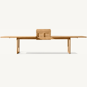 Muebles de mesa de madera de teca con forma rectangular para uso en exteriores, duraderos y de buena calidad. - Product Image 4