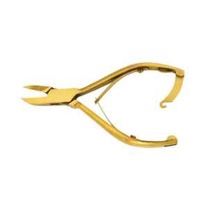 High Quality Professional Stainless Gold Curved Blade Finger Manicure Cuticle Nail Nippers With Custom Logo - Product Image 6