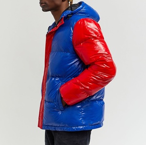 Chaqueta acolchada para hombre, ropa de calle de invierno, a la moda, con bloque de Color brillante, venta al por mayor - Product Image 6