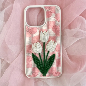Beaded Pear Phone Case for Fashion Green Fruit Design All Seasons - Product Image 4