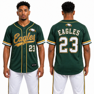 Camiseta de Béisbol Bordada de Poliéster con Botones al Frente, Ropa Deportiva, Uniforme de Equipo Personalizado, Proveedor OEM, Fabricante al por Mayor, Diseño Pro 2026 - Product Image 3