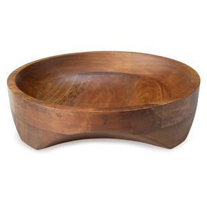 Tazón de Madera Estilo Americano Hecho a Mano, Textura de Madera Orgánica Elegante, Ecológico, para Servir Ensaladas, Frutas Frescas y Aperitivos - Product Image 2