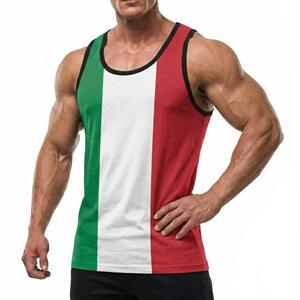 OEM Men's Custom Color Logo Size Muscle Fit Tank Top Gym <b>Vest</b> Sleeveless Bodybuilding Workout Shirt Athletic Training Tank Tops - Product Image 2