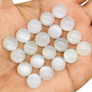 Cabujón Redondo de Piedra Lunar Natural de 11mm, Piedras Preciosas Sueltas de Piedra Lunar de Sri Lanka, Precio al por Mayor, Lote a Granel para Fabricación de Joyas - Product Image 1