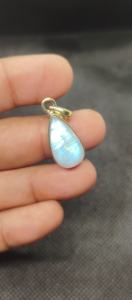 วินเทจเรนโบว์มูนสโตนทองเหลืองชุบทองแกะสลักด้วยมือพร้อมสไตล์เพชรย้อนยุค - Product Image 3