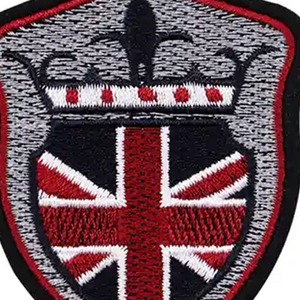 Patch brodé Union Jack avec couronne, design bouclier thermocollant pour vêtements et uniformes - Product Image 4