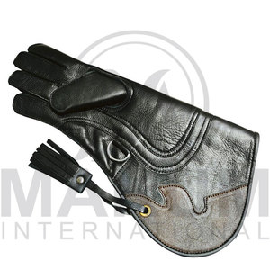 Gants de fauconnerie en cuir pour la manipulation des oiseaux, la formation et la sécurité des mains, fabriqués en cuir avec logo personnalisé - Product Image 2