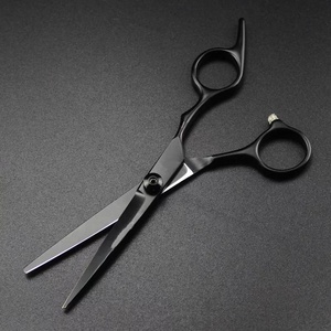 Service OEM, qualité professionnelle, ciseaux à effiler en acier japonais noir pour la coupe de cheveux de barbier - Product Image 4